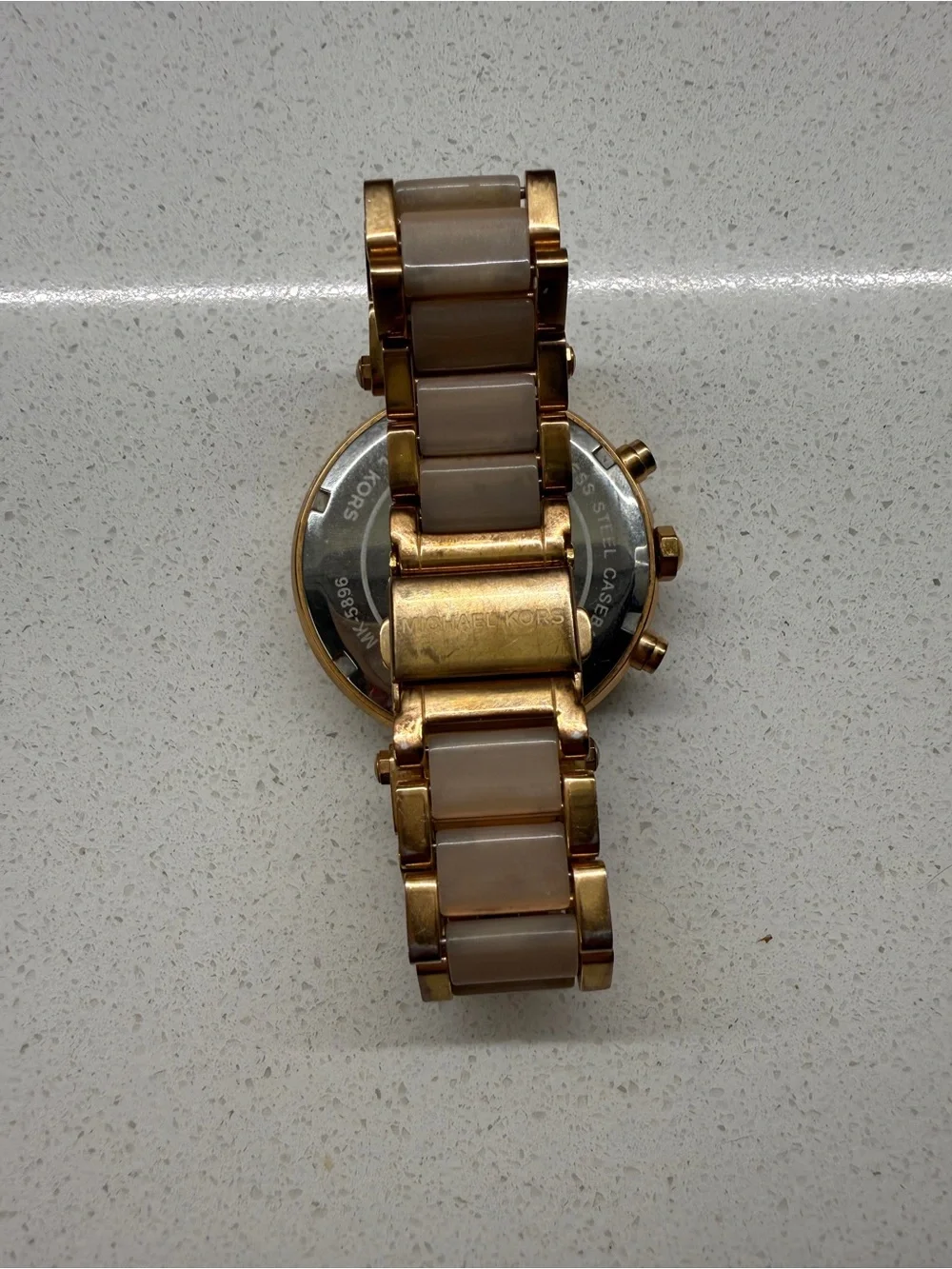 Michael Kors Parker MK5896 Rose Gold Blush Crystal Chronograph Watch